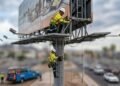 Exigen mantenimiento preventivo a anuncios espectaculares en Hermosillo ante lluvias y fuertes vientos