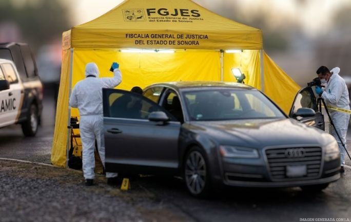 Investiga FGJES hallazgo de tres personas sin vida en vehículo de lujo en Hermosillo Investiga FGJES hallazgo de tres personas sin vida en vehículo de lujo en Hermosillo