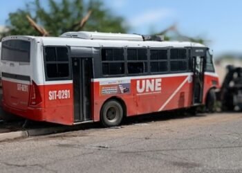 Camión del transporte urbano derriba árboles y se estrella contra vivienda en Hermosillo