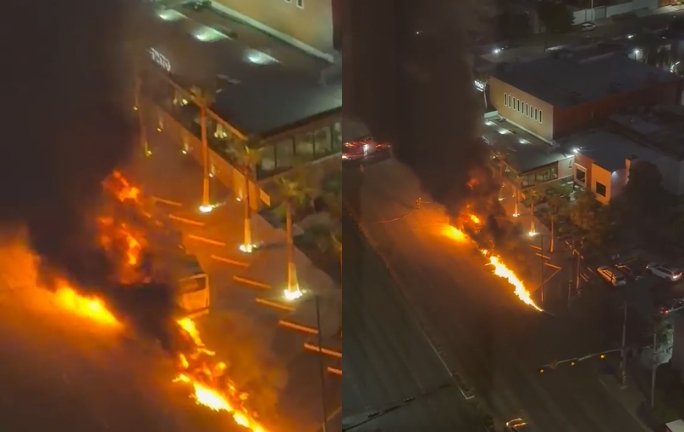 MOMENTOS DE TENSIÓN EN HERMOSILLO: Camión urbano arde en llamas sobre Bulevar Kino y termina en pérdida total MOMENTOS DE TENSIÓN EN HERMOSILLO: Camión urbano arde en llamas sobre Bulevar Kino y termina en pérdida total