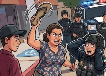¡CON EL HIJO NO! MAMÁ SONORENSE ACTIVA EL “MODO FURIA” Y HACE QUE POLICÍAS LE PAGUEN LA LLANTA A SU CHAMÁCO