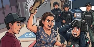 ¡CON EL HIJO NO! MAMÁ SONORENSE ACTIVA EL “MODO FURIA” Y HACE QUE POLICÍAS LE PAGUEN LA LLANTA A SU CHAMÁCO