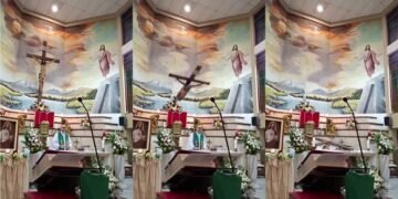 Tragedia en plena misa: fallece párroco tras desprenderse crucifijo del altar